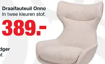 Budget Home Store Draaifauteuil Onno Mocca aanbieding