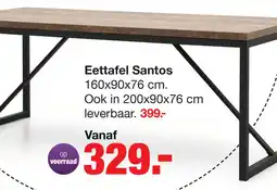 Budget Home Store Eettafel Santos 200 cm aanbieding