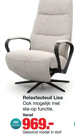 Budget Home Store Relaxfauteuil Lisa elektrisch verstelbaar aanbieding