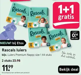 Etos Rascals luiers aanbieding