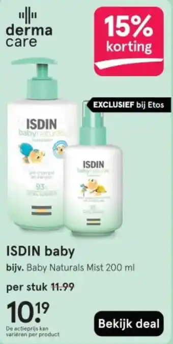 Etos ISDIN baby aanbieding