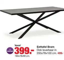 Budget Home Store Eettafel Bram 160 cm aanbieding