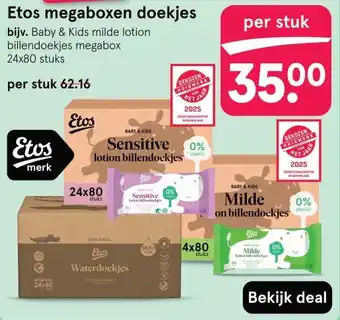Etos Etos megaboxen doekjes aanbieding