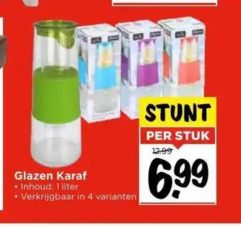 Vomar Voordeelmarkt Glazen Karaf per stuk aanbieding