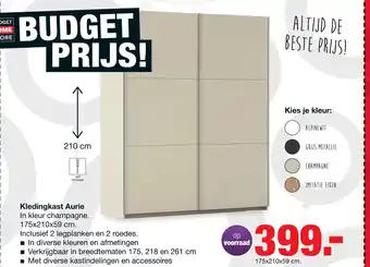 Kledingkast Aurie B261xH210 Champagne