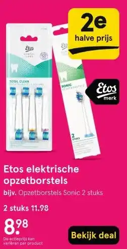 Etos Etos elektrische opzetborstels aanbieding