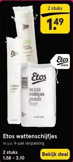 Etos Etos wattenschijfjes aanbieding