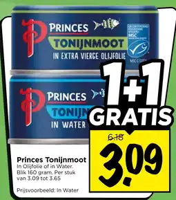 Vomar Voordeelmarkt Princes Tonijnmoot aanbieding