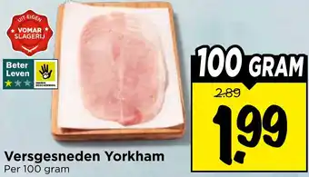 Vomar Voordeelmarkt Versgesneden Yorkham aanbieding