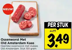 Vomar Voordeelmarkt Ossenworst Met Old Amsterdam Kaas aanbieding