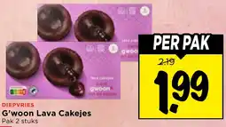 Vomar Voordeelmarkt G'woon Lava Cakejes aanbieding