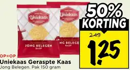 Vomar Voordeelmarkt Uniekaas Geraspte Kaas aanbieding