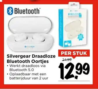 Vomar Voordeelmarkt Silvergear Draadloze Bluetooth Oortjes per stuk aanbieding