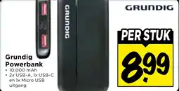 Vomar Voordeelmarkt Grundig Powerbank aanbieding