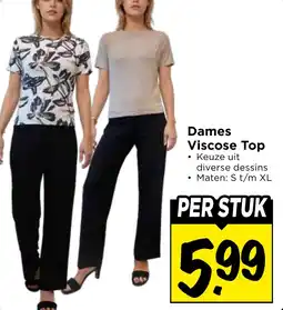 Vomar Voordeelmarkt Dames Viscose Top aanbieding