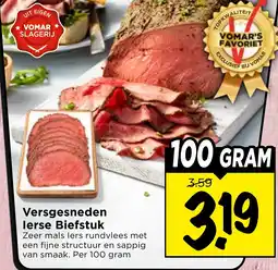 Vomar Voordeelmarkt Versgesneden lerse Biefstuk aanbieding