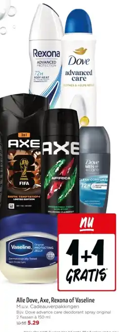 Jumbo Alle Dove, Axe, Rexona of Vaseline aanbieding