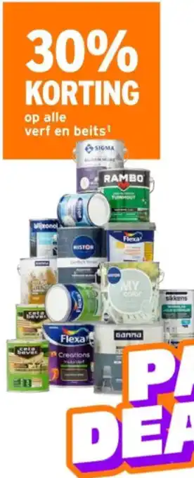 GAMMA Op alle verf en beits aanbieding