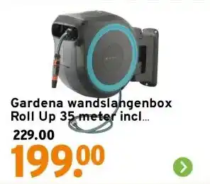 GAMMA Gardena wandslangenbox Roll Up 35 meter incl tuinspuit aanbieding
