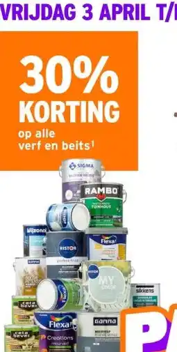 GAMMA op alle verf en beits¹ aanbieding