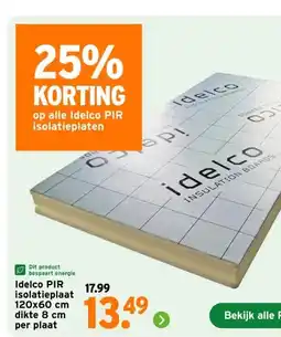 GAMMA Idelco PIR isolatieplaat aanbieding
