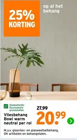 GAMMA Vliesbehang neutral aanbieding