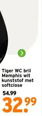 GAMMA Tiger WC bril Memphis wit kunststof aanbieding