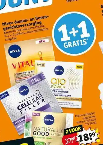 Kruidvat Nivea dames- en heren-gezichtsverzorging 2x50 ml aanbieding