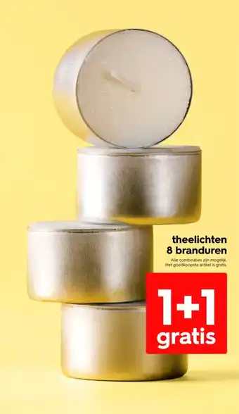 HEMA theelichten 8 branduren aanbieding