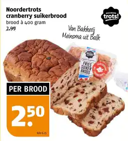 Poiesz Noordertrots cranberry suikerbrood aanbieding