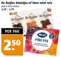 Poiesz De Ruijter kleintjes of Hero mini mix aanbieding