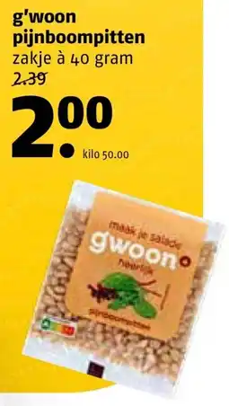 Poiesz g'woon Pijnboompitten aanbieding