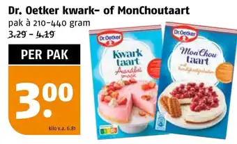Poiesz Dr. Oetker kwark- of MonChoutaart aanbieding