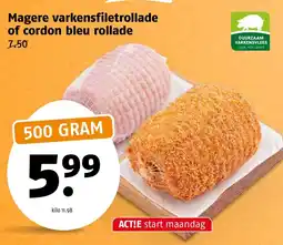 Poiesz Magere Varkensfiletrollade of Cordon Bleu Rollade aanbieding