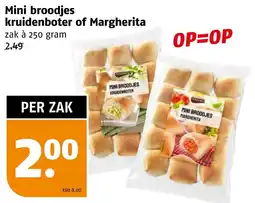 Poiesz Mini broodjes kruidenboter of Margherita aanbieding