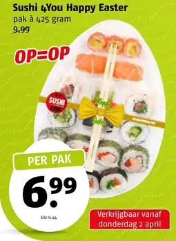 Poiesz Sushi 4You Happy Easter aanbieding