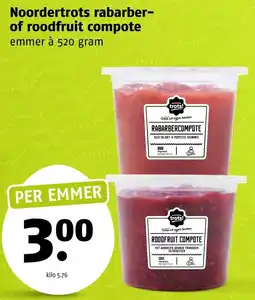 Poiesz Noordertrots Rabarber of Roodfruit Compote aanbieding