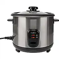 Bol.com Nedis Rijstkoker – 5 Porties – Warmhoudfunctie – Anti-aanbaklaag – 1,5 Liter – RVS aanbieding