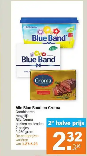 Albert Heijn Alle blue band en croma aanbieding