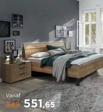 TotaalBED Bed Rota | houten hoofdbord | 2-persoons | 140 x 200 cm | imitatie bianco eiken aanbieding