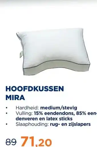 TotaalBED Hoofdkussen Mira | dons & latex aanbieding