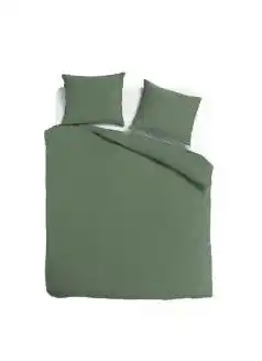 TotaalBED Dekbedovertrek Noa Olijfgroen | 240 x 200/220 cm aanbieding