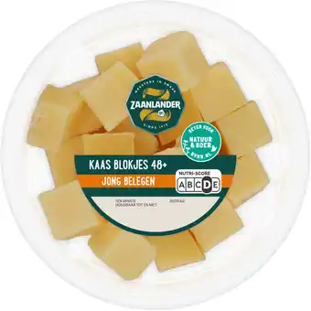 Albert Heijn AH Zaanlander Kaasblokjes jong belegen 48+ aanbieding