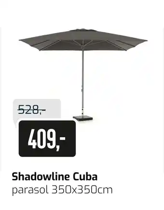 Kees Smit Shadowline cuba parasol 350x350cm aanbieding