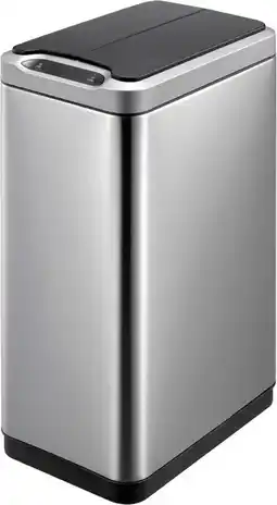 Bol.com EKO - Phantom Sensor Bin 30 liter - Stainless steel Plastic - mat RVS, zwart - Prullenbak aanbieding