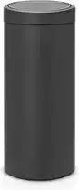 Bol.com Brabantia Touch Bin Prullenbak - 30 liter - Mineral Infinite Grey aanbieding
