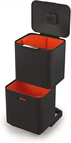 Bol.com Joseph Joseph Intelligent Waste Prullenbak Totem Max - 60 l - Zwart aanbieding
