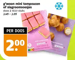 Poiesz G'woon mini tompoucen of slagroomsoesjes aanbieding