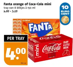 Poiesz Fanta orange of Coca-Cola mini aanbieding