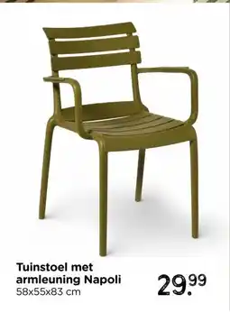 Xenos Tuinstoel met armleuning Napoli aanbieding